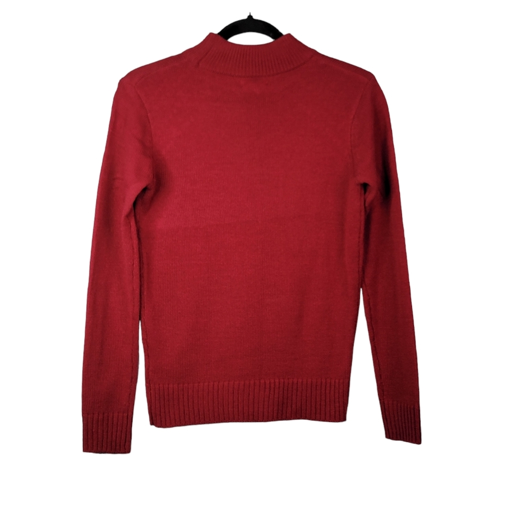 Juicy Couture Red Mock Neck Studded Light Weight 3 Seasons Streetwear Sweater XS - Picture 5 of 12